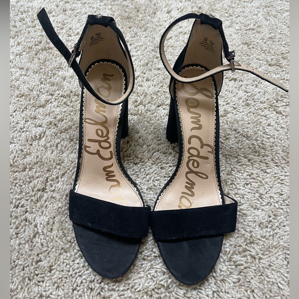 Sam Edelman Black Ankle Strap Heels